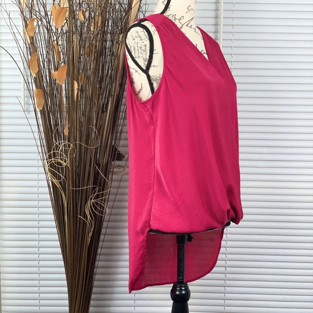 Arden B. Hi/Low Sheer Top - Picture 2 of 4